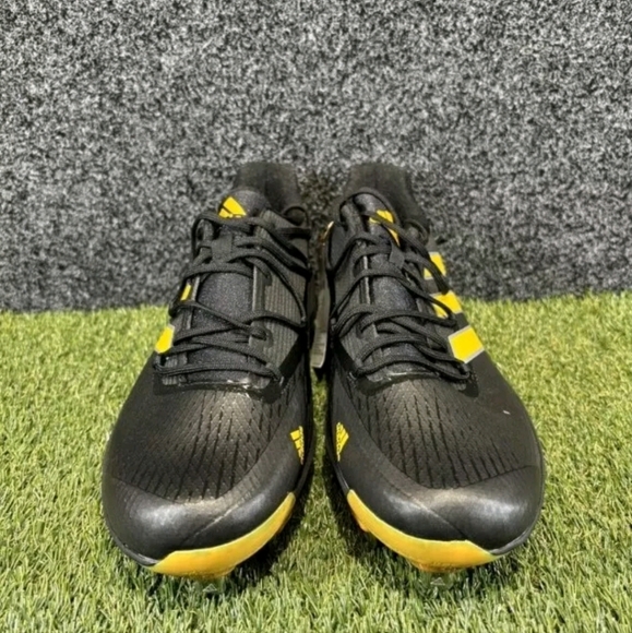 Adidas Adizero Men’s Size 12 US Baseball Shoes Cleats Black Gold Afterburner 8 - Picture 4 of 4